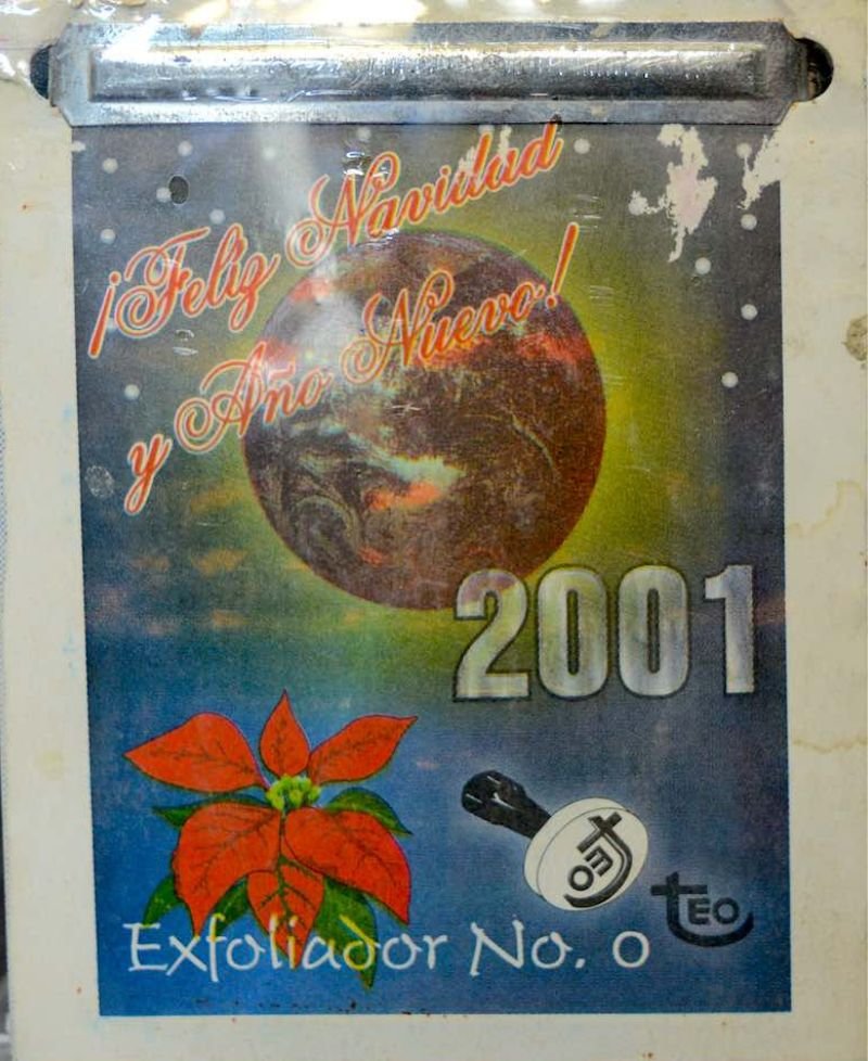 Calendario exfoliador 2001