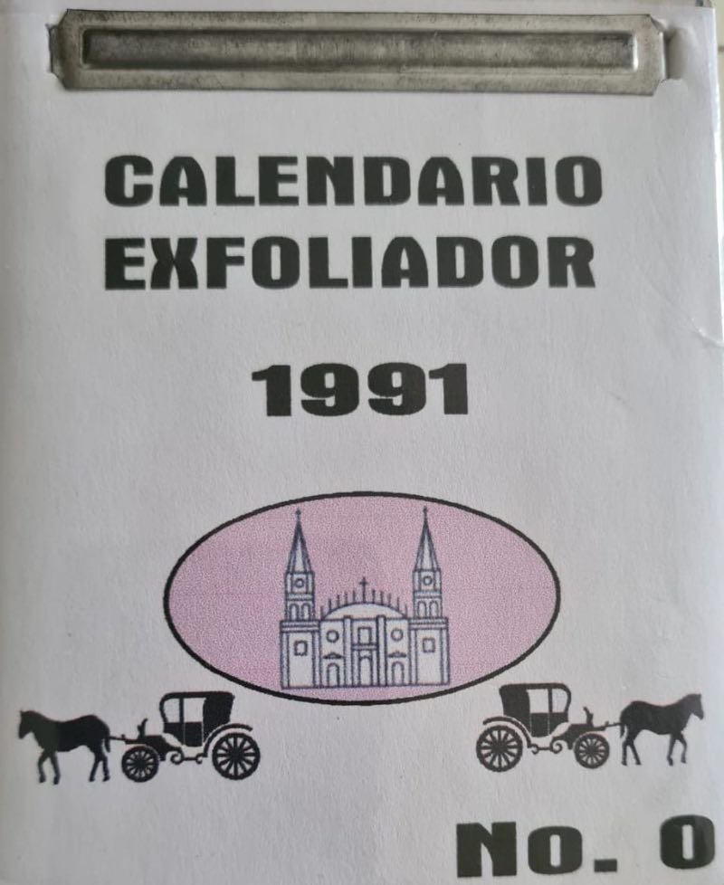 Calendario exfoliador 1991