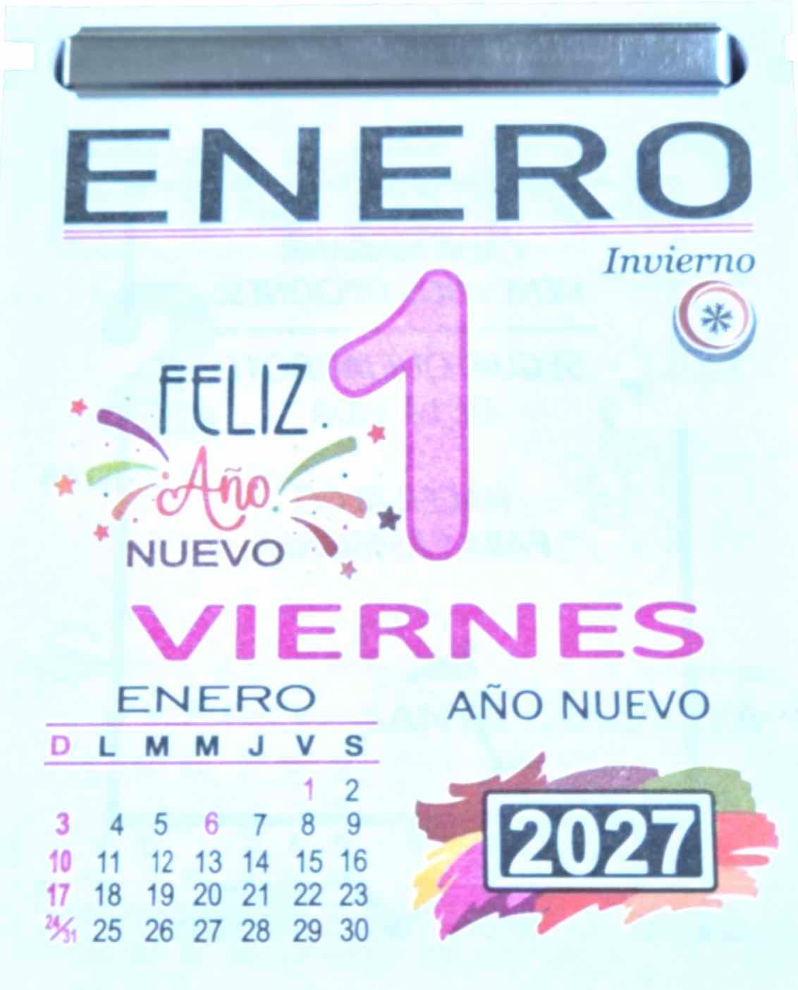 calendario 2027